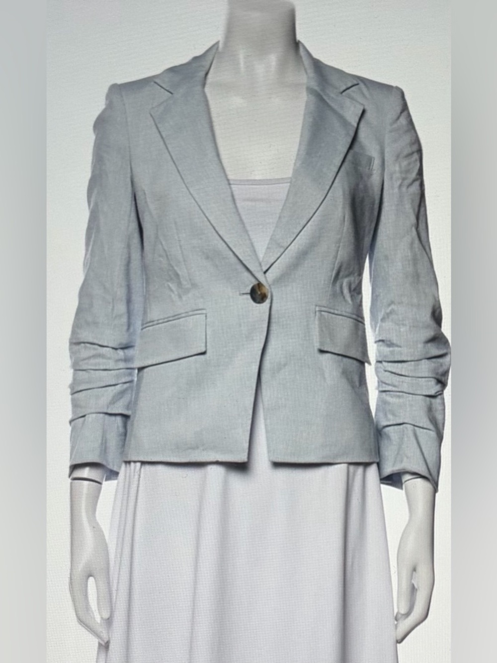 Veronica Beard Size:8 Light Blue Women's Single-Button Blazer